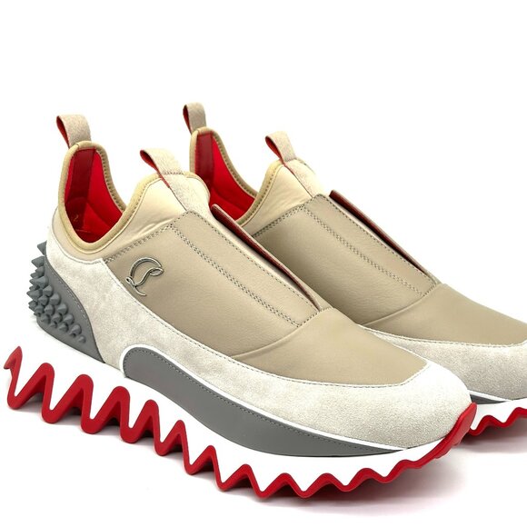 Christian Louboutin SHARKYLOUB SP Spikes Flat Leather Sneakers Shoes Mens main image 7